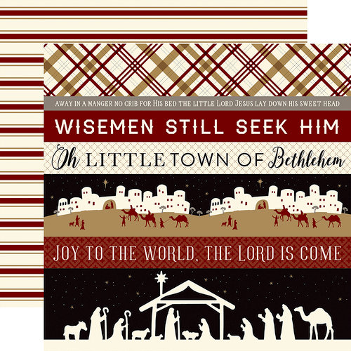 Echo Park - Wise Men Still Seek Him Collection - Christmas - 12 x 12 Double Sided Paper - Border Strips