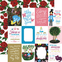 Echo Park - Alice In Wonderland No. 2 Collection - 12 x 12 Double Sided Paper - 3 x 4 Journaling Cards