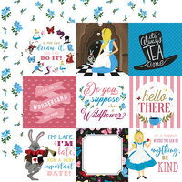 Echo Park - Alice In Wonderland No. 2 Collection - 12 x 12 Double Sided Paper - 4 x 4 Journaling Cards