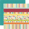 Echo Park - A Walk in The Park Collection - 12 x 12 Double Sided Paper - Blissful Day Border Strips, CLEARANCE