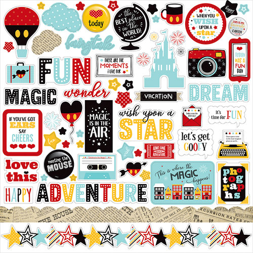 Echo Park - Wish Upon a Star Collection - 12 x 12 Cardstock Stickers - Elements