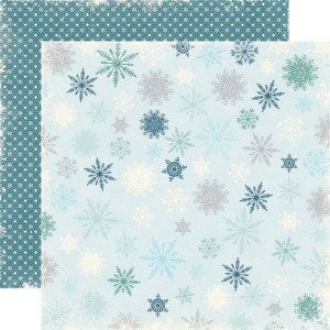Echo Park - Wintertime Collection - 12 x 12 Double Sided Paper - Flurry