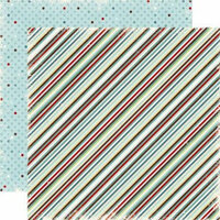 Echo Park - Wintertime Collection - 12 x 12 Double Sided Paper - Stripes