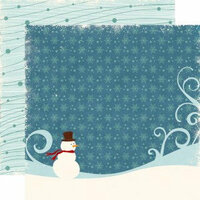 Echo Park - Wintertime Collection - 12 x 12 Double Sided Paper - Snowman