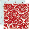 Echo Park - Wintertime Collection - 12 x 12 Double Sided Paper - Red Swirls