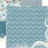 Echo Park - Wintertime Collection - 12 x 12 Double Sided Paper - Damask, CLEARANCE