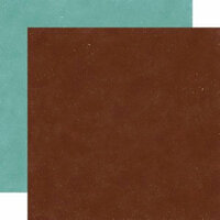 Echo Park - Wintertime Collection - 12 x 12 Double Sided Paper - Hot Chocolate and Pine Green