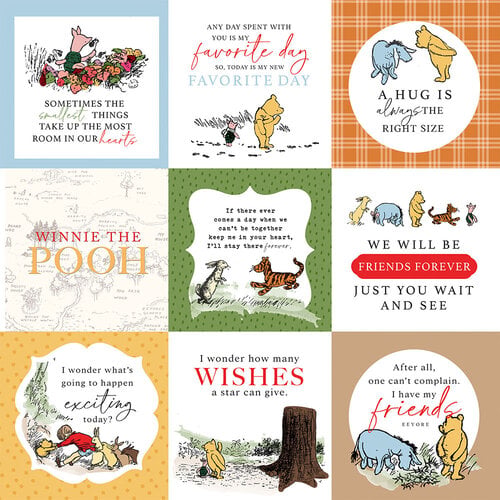 Echo Park - Winnie The Pooh Collection - 12 x 12 Double Sided Paper - 4 x 4 Journaling Cards Echo Park - Winnie The Pooh Collection - 12 x 12 Double Sided Paper - 4 x 4 Journaling Cards