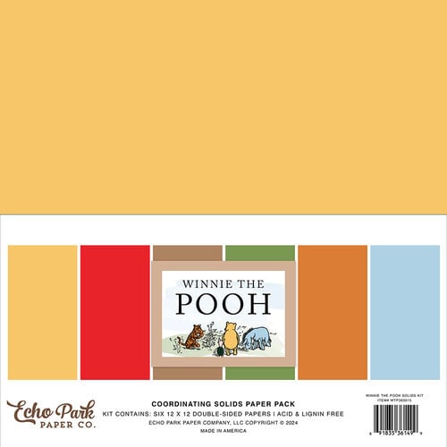 Echo Park - Winnie The Pooh Collection - 12 x 12 Paper Pack - Solids Echo Park - Winnie The Pooh Collection - 12 x 12 Paper Pack - Solids