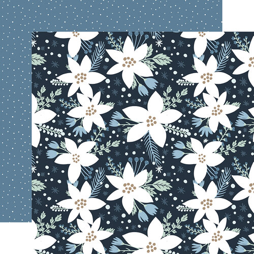 Echo Park - Winter Collection - 12 x 12 Double Sided Paper - Frosted Floral