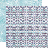Echo Park - Winter Wishes Collection - 12 x 12 Double Sided Paper - Shimmering Chevron