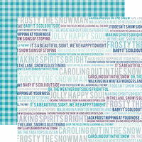 Echo Park - Winter Wishes Collection - 12 x 12 Double Sided Paper - Wintery Words