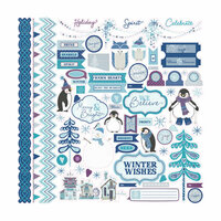 Echo Park - Winter Wishes Collection - 12 x 12 Cardstock Stickers - Elements