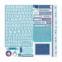 Echo Park - Winter Wishes Collection - 12 x 12 Cardstock Stickers - Alphabet