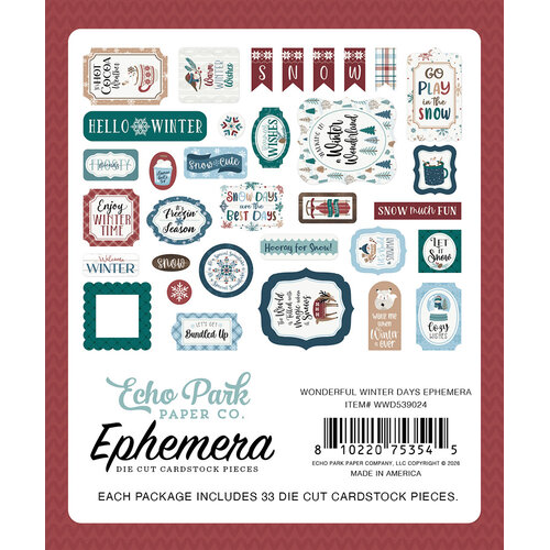 Echo Park - Wonderful Winter Days Collection - Ephemera Echo Park - Wonderful Winter Days Collection - Ephemera