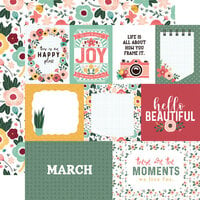 Echo Park - Year In Review Collection - 12 x 12 Double Sided Paper - March