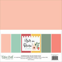Echo Park - Year In Review Collection - 12 x 12 Paper Pack - Solids