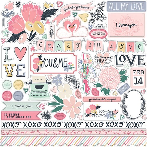 Echo Park Be My Valentine Elements Cardstock Stickers