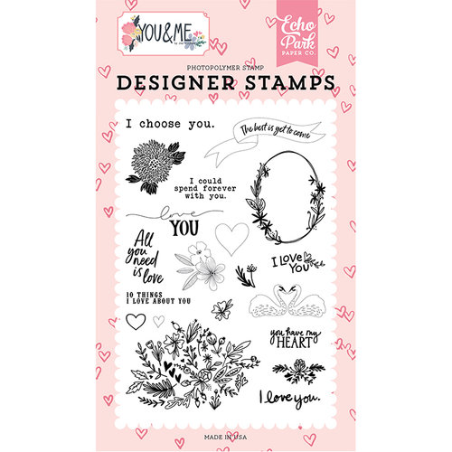 Echo Park - You and Me Collection - Clear Photopolymer Stamps - I Choose You