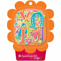EK Success - American Girl Crafts - Chipboard Stickers with Glitter Accents - Lots of Letters