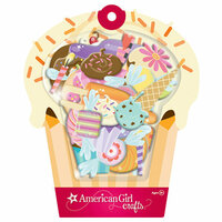 EK Success - American Girl Crafts - Stacked Stickers with Glitter Accents - Sweet