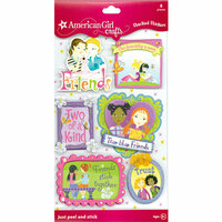 EK Success - American Girl Crafts - Stacked Stickers with Gem and Glitter Accents - Friendship