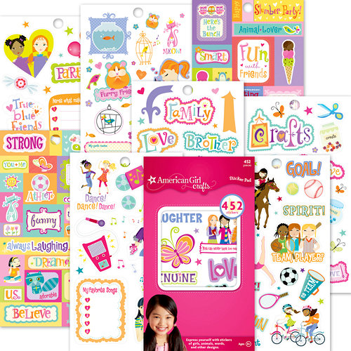EK Success - American Girl Crafts - Sticker Pad - Girls, CLEARANCE