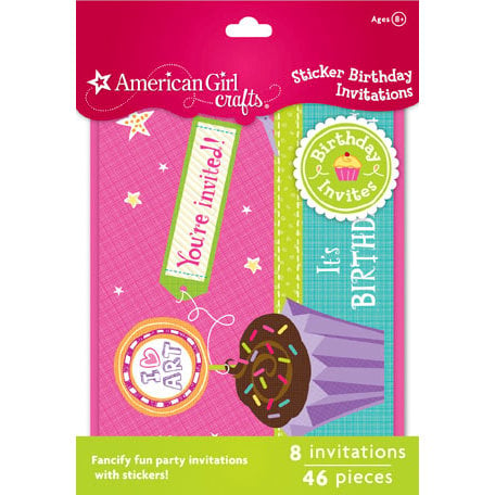 EK Success - American Girl Crafts - Party Collection - Invitations - Sticker Birthday