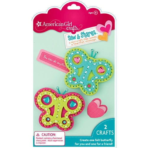 EK Success - American Girl Crafts - Sew and Shares Collection - Fabric Craft Kit - Butterflies