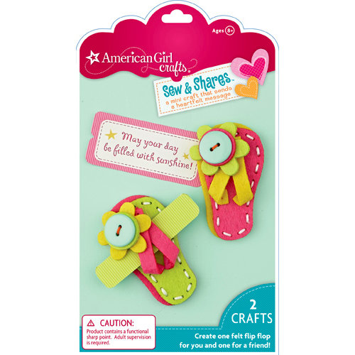 EK Success - American Girl Crafts - Sew and Shares Collection - Fabric Craft Kit - Flip Flops