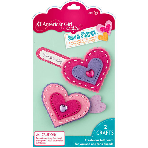 EK Success - American Girl Crafts - Sew and Shares Collection - Fabric Craft Kit - Hearts