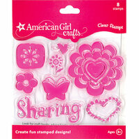 EK Success - American Girl Crafts - Clear Acrylic Stamps - Sharing