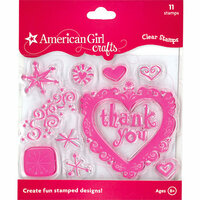 EK Success - American Girl Crafts - Clear Acrylic Stamps - Thank You