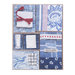 EK Success - Jolee's Boutique - French General Collection - Bleu Fabric Remnants