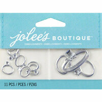 EK Success - Jolee's by You Redux - 3 Dimensional Embellishments with Foil and Gem Accents - Wedding Rings