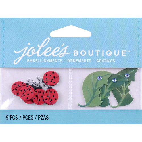 EK Success - Jolee's by You Redux - 3 Dimensional Embellishments with Gem Accents - Lady Bugs and Leaves