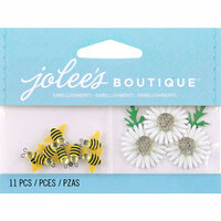 EK Success - Jolee's by You Redux - 3 Dimensional Embellishments with Gem Accents - Bumblebees and Daisies