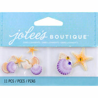 EK Success - Jolee's by You Redux - 3 Dimensional Embellishments with Gem Accents - Mini Seashells