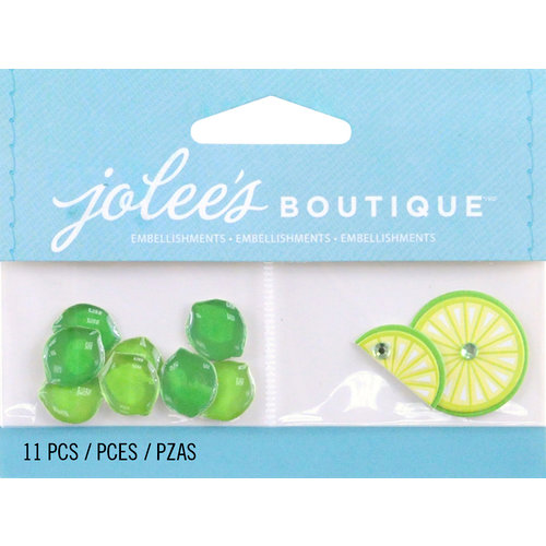 EK Success - Jolee's by You Redux - 3 Dimensional Embellishments with Epoxy and Gem Accents - Limes