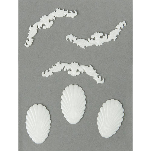 EK Success - Jolee's by You Redux - 3 Dimensional Embellishments - Ivory Antique Shells