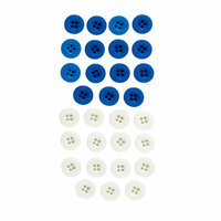 EK Success - Jolee's Boutique - Button Assortment - Blue and White