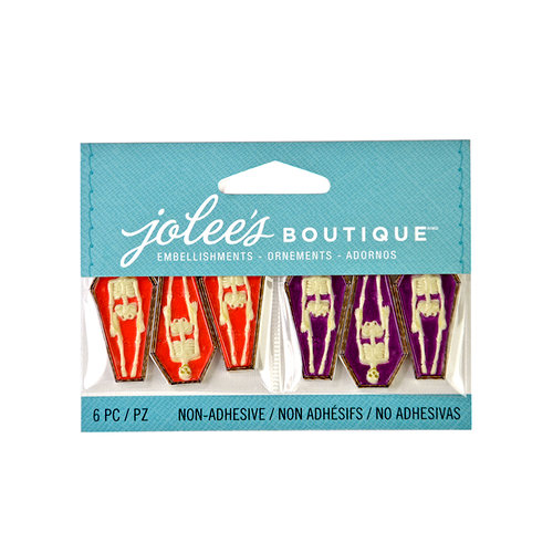 EK Success - Jolee's Boutique - Halloween - 3D Embellishments - Mini Skeleton Coffins