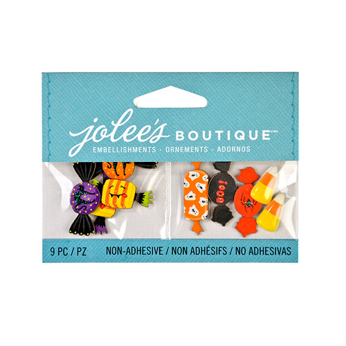 EK Success - Jolee's Boutique - 3D Embellishments with Glitter Accents - Mini Halloween Candy