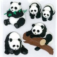 EK Success - Jolee's Boutique - 3 Dimensional Stickers - Pandas, CLEARANCE