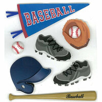 EK Success - Jolee's Boutique - 3 Dimensional Stickers - Baseball, CLEARANCE