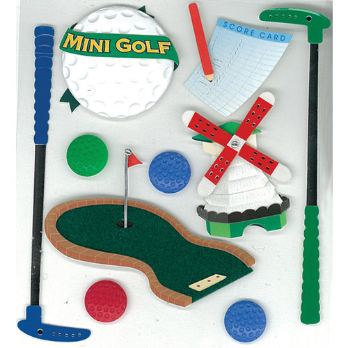 EK Success - Jolee's Boutique - 3 Dimensional Stickers - Mini Golf, CLEARANCE