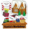 EK Success - Jolee's Boutique - Christmas - 3 Dimensional Stickers with Glitter and Metallic Accents - Santa's Workshop
