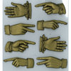 EK Success - Jolee's Boutique - Parcel Refresh Collection - 3 Dimensional Stickers - Metal Hands