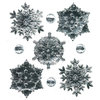 EK Success - Jolee's Boutique - Parcel Collection - Christmas - 3 Dimensional Stickers with Gem Accents - Snowflakes