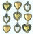 EK Success - Jolee&#039;s Boutique - Parcel Refresh Collection - 3 Dimensional Stickers with Foil Accents - Metal Hearts